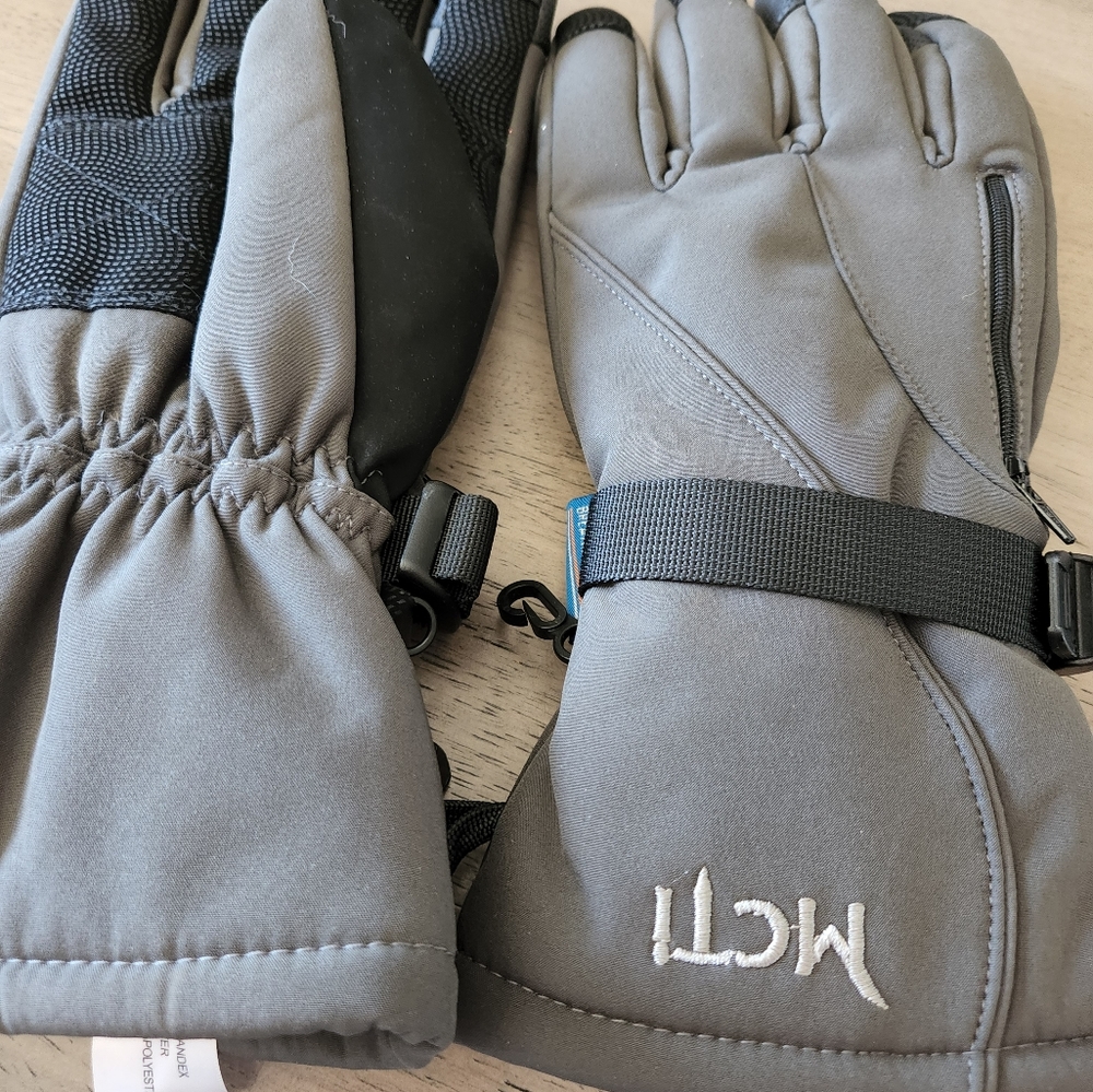 A pair of mens ski gloves
